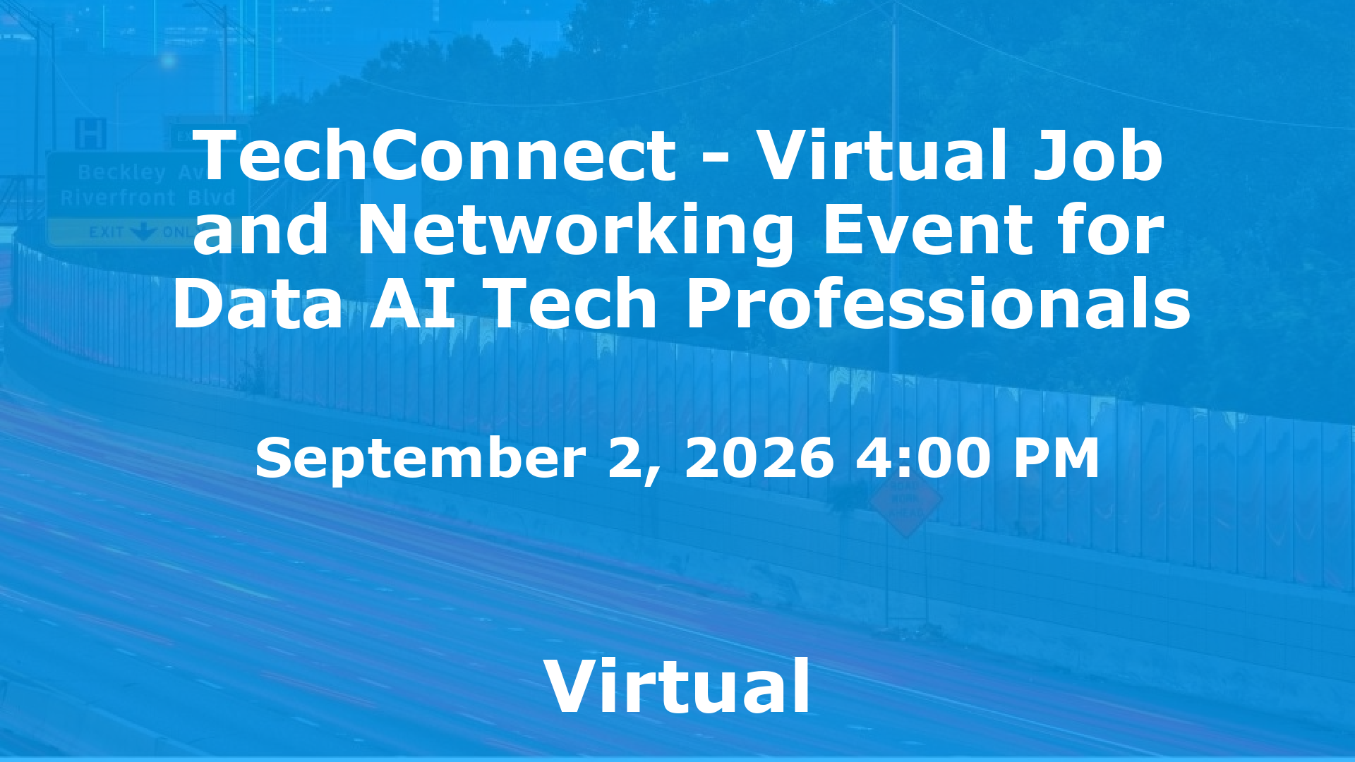 TechConnect - Virtual Job and Networking Event for Data AI Tech Professionals event image